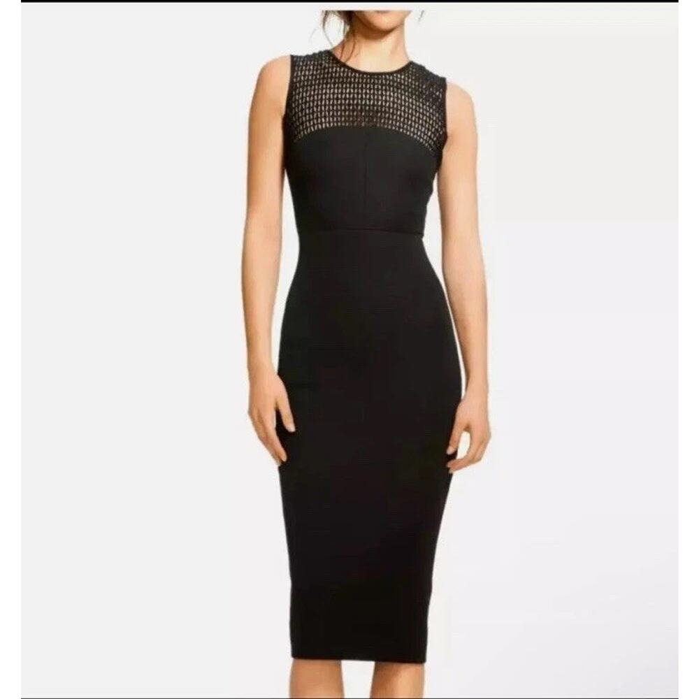 Roland Mouret Crew Neck Midi Length Dress for Banana Republic Dress Sz 4 Petite